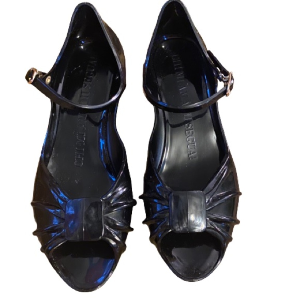 Rare Moschino ❤️ Kartell wedge platform jelly shoes